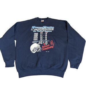 Vintage 90s Sweatshirt Mens  XL Penn State Blue Perfect Season Crewneck FOTL